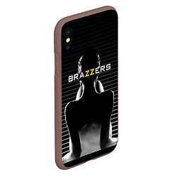 Чехол iPhone XS Max матовый Brazzers - контрсвет, цвет: 3D-коричневый — фото 2