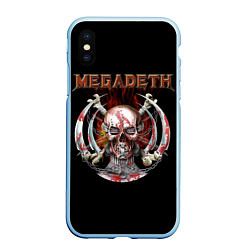 Чехол iPhone XS Max матовый Megadeth: Skull in chains