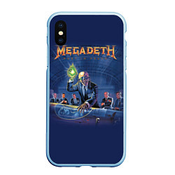 Чехол iPhone XS Max матовый Megadeth: Rust In Peace, цвет: 3D-голубой