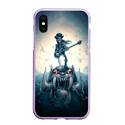 Чехол iPhone XS Max матовый Motorhead Guitarist, цвет: 3D-сиреневый