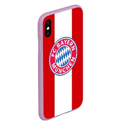 Чехол iPhone XS Max матовый Bayern FC: Red line, цвет: 3D-сиреневый — фото 2