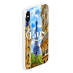 Чехол iPhone XS Max матовый Daytime Paris, цвет: 3D-белый — фото 2