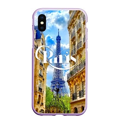 Чехол iPhone XS Max матовый Daytime Paris, цвет: 3D-сиреневый