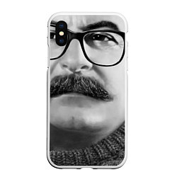 Чехол iPhone XS Max матовый Stalin: Style in, цвет: 3D-белый