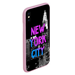 Чехол iPhone XS Max матовый Flur NYC, цвет: 3D-розовый — фото 2