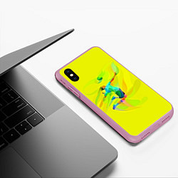 Чехол iPhone XS Max матовый Волейбол, цвет: 3D-розовый — фото 2