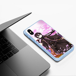 Чехол iPhone XS Max матовый Alice Schuberg5, цвет: 3D-голубой — фото 2