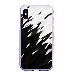 Чехол iPhone XS Max матовый Black & white, цвет: 3D-светло-сиреневый