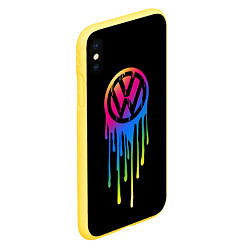 Чехол iPhone XS Max матовый Volkswagen, цвет: 3D-желтый — фото 2