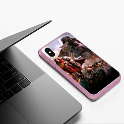 Чехол iPhone XS Max матовый Warhammer 40k: Angelos, цвет: 3D-розовый — фото 2