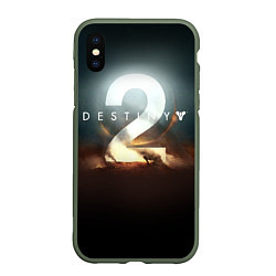 Чехол iPhone XS Max матовый Destiny 2, цвет: 3D-темно-зеленый