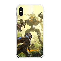 Чехол iPhone XS Max матовый Destiny 16, цвет: 3D-белый