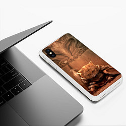 Чехол iPhone XS Max матовый Довакин, цвет: 3D-белый — фото 2