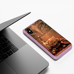 Чехол iPhone XS Max матовый Довакин, цвет: 3D-сиреневый — фото 2