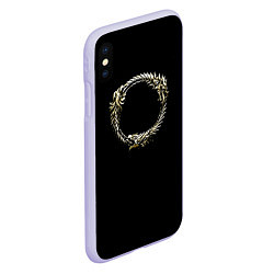 Чехол iPhone XS Max матовый TES 8, цвет: 3D-светло-сиреневый — фото 2
