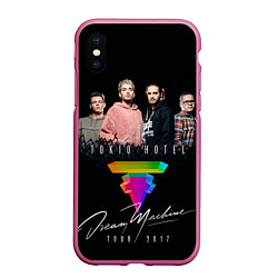 Чехол iPhone XS Max матовый Tokio Hotel: Dream Band, цвет: 3D-малиновый