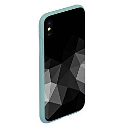 Чехол iPhone XS Max матовый Abstract gray, цвет: 3D-мятный — фото 2