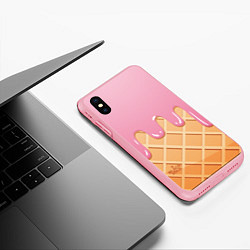 Чехол iPhone XS Max матовый Мороженое Black Milk, цвет: 3D-баблгам — фото 2