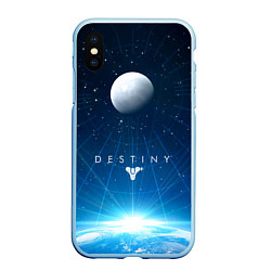 Чехол iPhone XS Max матовый Destiny Space, цвет: 3D-голубой