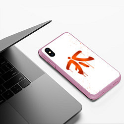 Чехол iPhone XS Max матовый Fnatic: White collection, цвет: 3D-розовый — фото 2