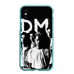 Чехол iPhone XS Max матовый Depeche mode: black, цвет: 3D-мятный