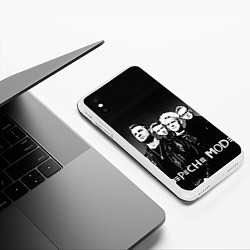 Чехол iPhone XS Max матовый Depeche Mode: mono, цвет: 3D-белый — фото 2