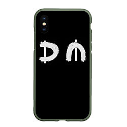 Чехол iPhone XS Max матовый DM Rock, цвет: 3D-темно-зеленый