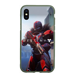 Чехол iPhone XS Max матовый Destiny, цвет: 3D-темно-зеленый