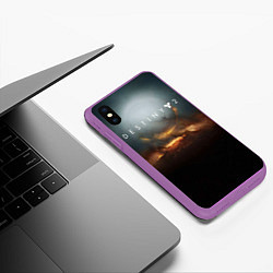 Чехол iPhone XS Max матовый Destiny 2, цвет: 3D-фиолетовый — фото 2