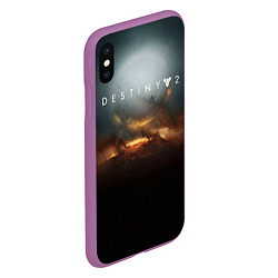 Чехол iPhone XS Max матовый Destiny 2, цвет: 3D-фиолетовый — фото 2