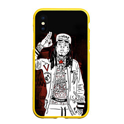 Чехол iPhone XS Max матовый Lil Wayne: street style, цвет: 3D-желтый
