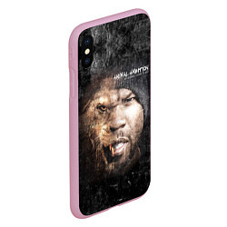 Чехол iPhone XS Max матовый 50 cent: Animal ambition, цвет: 3D-розовый — фото 2