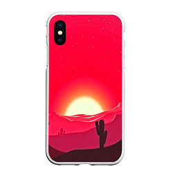 Чехол iPhone XS Max матовый Gorgeous sunset, цвет: 3D-белый