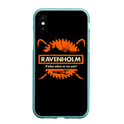 Чехол iPhone XS Max матовый Ravenholm, цвет: 3D-мятный