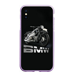Чехол iPhone XS Max матовый Мотоцикл BMW, цвет: 3D-сиреневый