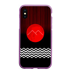 Чехол iPhone XS Max матовый Twin Peaks Sun, цвет: 3D-фиолетовый