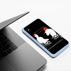 Чехол iPhone XS Max матовый TOP: BlurryFace, цвет: 3D-голубой — фото 2