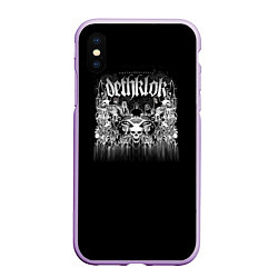 Чехол iPhone XS Max матовый Dethklok: Demons, цвет: 3D-сиреневый