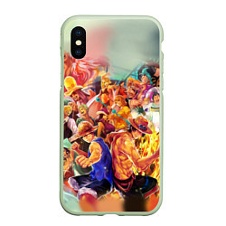 Чехол iPhone XS Max матовый Ван-Пис, цвет: 3D-салатовый