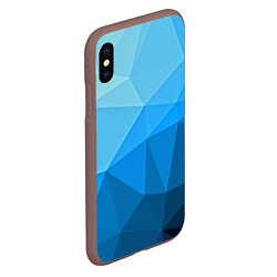 Чехол iPhone XS Max матовый Geometric blue, цвет: 3D-коричневый — фото 2