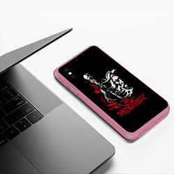 Чехол iPhone XS Max матовый Родолюбие, цвет: 3D-малиновый — фото 2