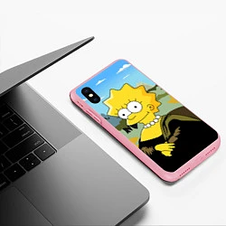 Чехол iPhone XS Max матовый Mona Liza, цвет: 3D-баблгам — фото 2