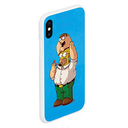 Чехол iPhone XS Max матовый Homer Dad, цвет: 3D-белый — фото 2