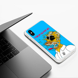 Чехол iPhone XS Max матовый Trasher Homer, цвет: 3D-белый — фото 2