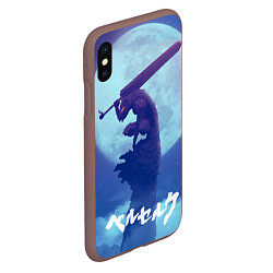 Чехол iPhone XS Max матовый Berserk Night, цвет: 3D-коричневый — фото 2