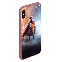 Чехол iPhone XS Max матовый Battlefield One, цвет: 3D-малиновый — фото 2