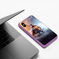 Чехол iPhone XS Max матовый Battlefield One, цвет: 3D-фиолетовый — фото 2