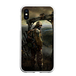 Чехол iPhone XS Max матовый STALKER: Call of Pripyat, цвет: 3D-белый