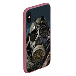 Чехол iPhone XS Max матовый STALKER: Mask, цвет: 3D-малиновый — фото 2