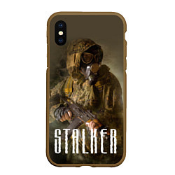 Чехол iPhone XS Max матовый STALKER: Warrior, цвет: 3D-коричневый